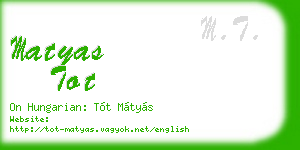 matyas tot business card