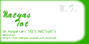 matyas tot business card